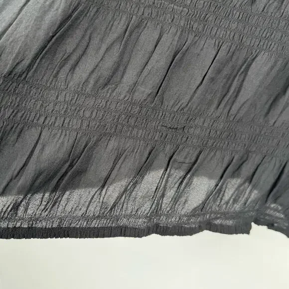 Jason Wu Lightweight Ruched Black Pajama Top Women’s Size XL NWOT Luxury - Picture 7 of 7